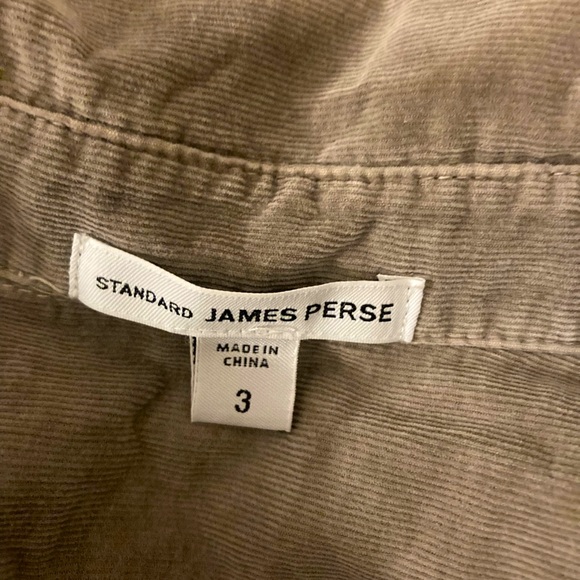 James Perse shirt in jersey/ baby whale corduroy colour taupe - Picture 1 of 6